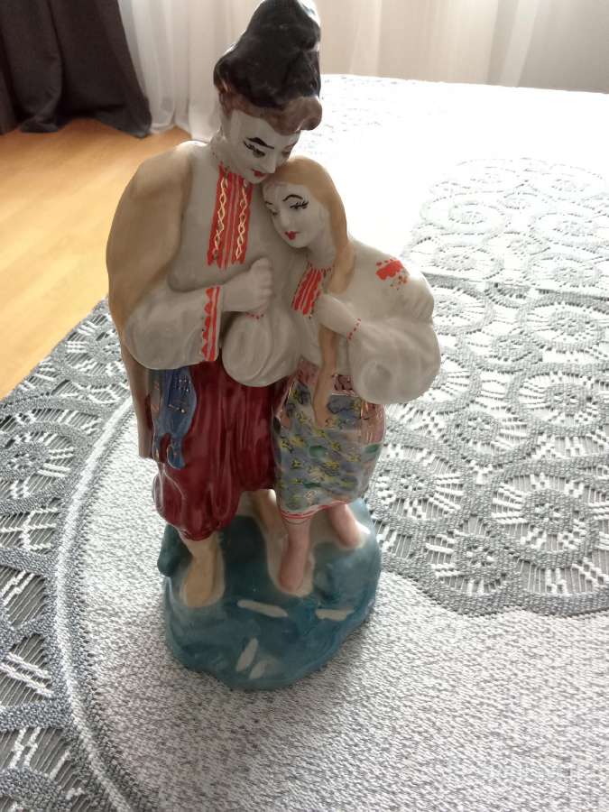 Porceleninė satulėlė ukrainiečių pora, šokėjai - nuotraukos Nr. 5