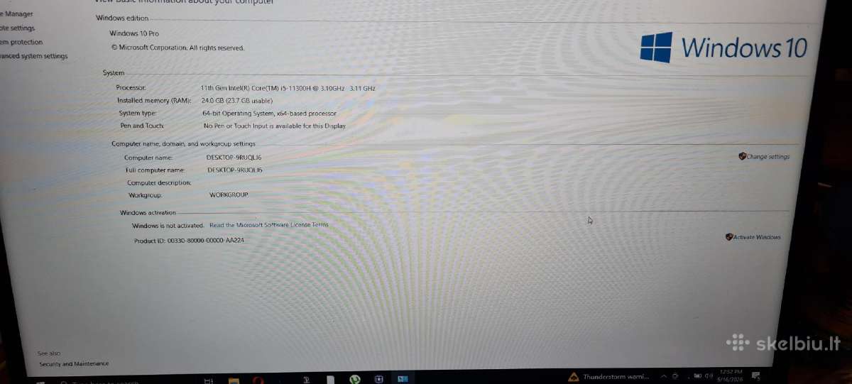 Asus Tuf dash 15 24 GB RAM 3060 6gb - nuotraukos Nr. 4