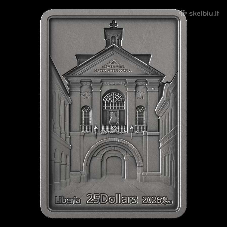 Sidabrinė moneta 2oz - Aušros Vartų Dievo Motina - nuotraukos Nr. 2