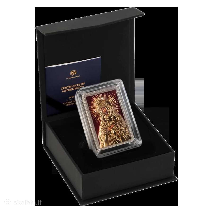 Sidabrinė moneta 2oz - Aušros Vartų Dievo Motina - nuotraukos Nr. 3