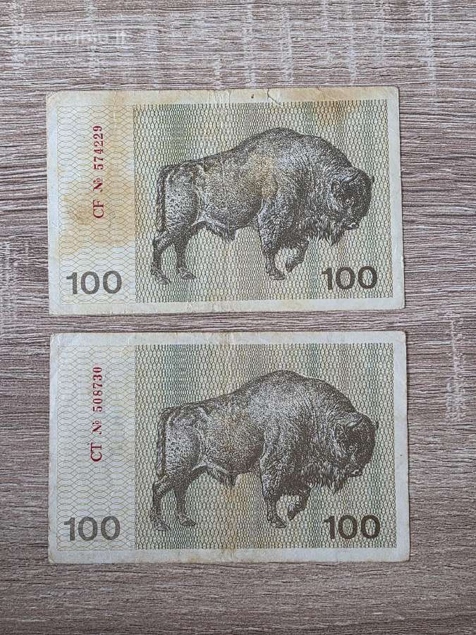 1991 metų 100 talonų Stumbras - nuotraukos Nr. 2