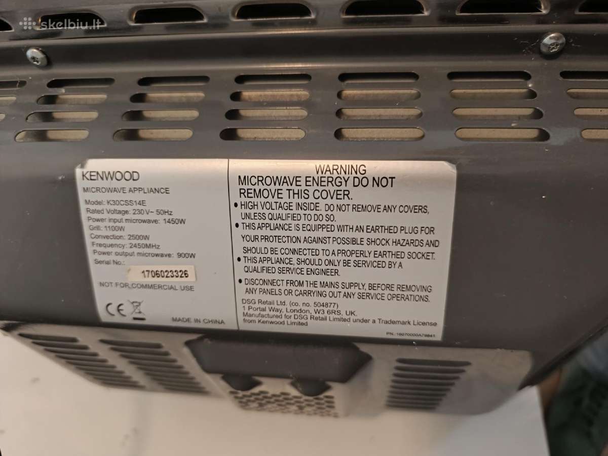 Mikrobanginis krosnis Kenwood K30css14e su Grilių - nuotraukos Nr. 5