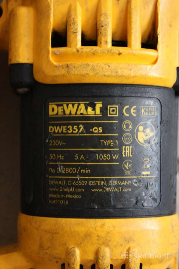 Tiesinis pjūklas Dewalt Dwe357 220v - nuotraukos Nr. 12
