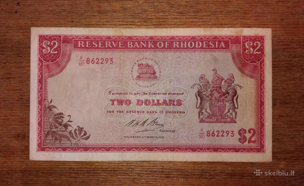 Rodežos 2 $ banknotas