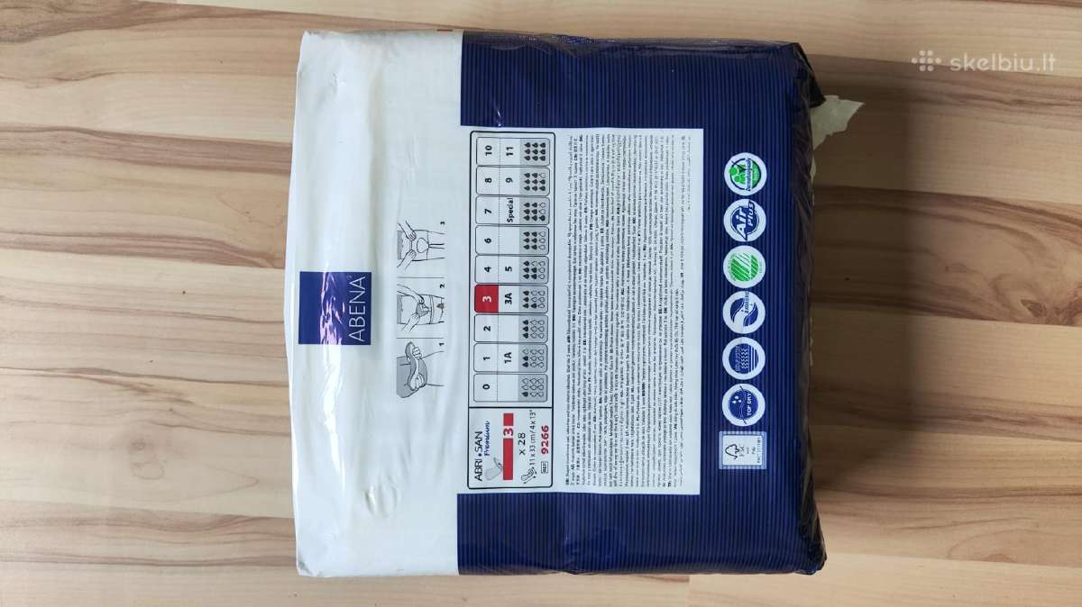 Įklotai / sauskelnės Abena Abri-san Premium - nuotraukos Nr. 2
