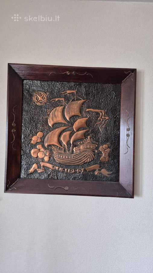 Paveikslas iš vario „klaipėda“ (65x65)