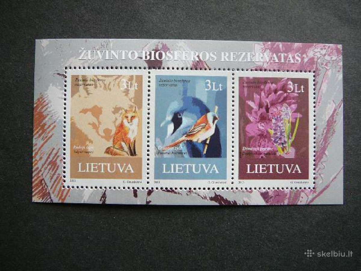 Zuvintas Pauksciai Zverys Lietuva 2013 lit1122/4