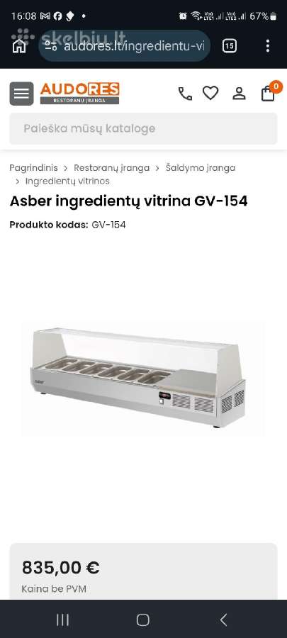 Asber ingredientų vitrina Gv-154 - nuotraukos Nr. 2