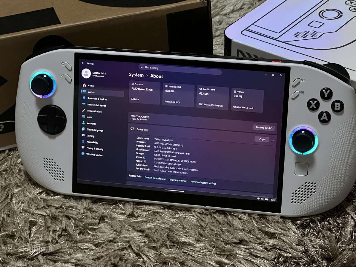 Parduodu Legion Go S 1tb, 16gb, Ryzen Z2, 8.0inch - nuotraukos Nr. 8