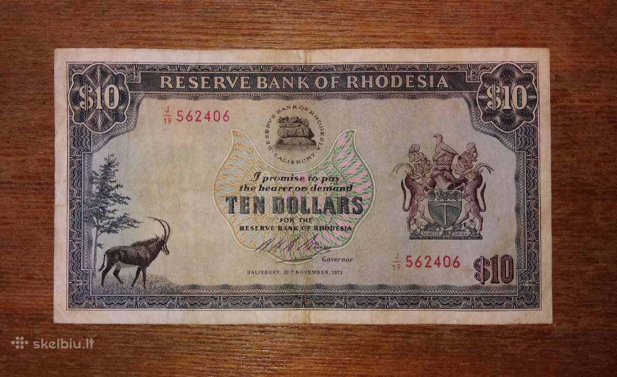Rodežos 10 $ banknotas