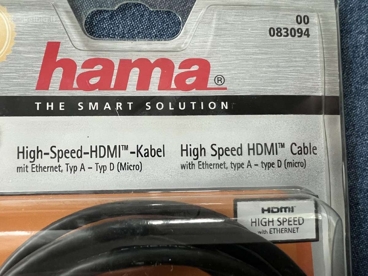 Laidas High Speed Hdmi type A - type D (micro) - nuotraukos Nr. 2