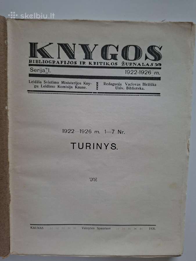 Knygos: Bibliografijos ir kritikos žurnalas Nr. 7 - nuotraukos Nr. 2