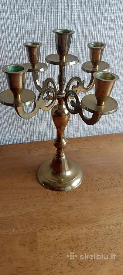 Švediška žalvarinė žvakidė 26cm