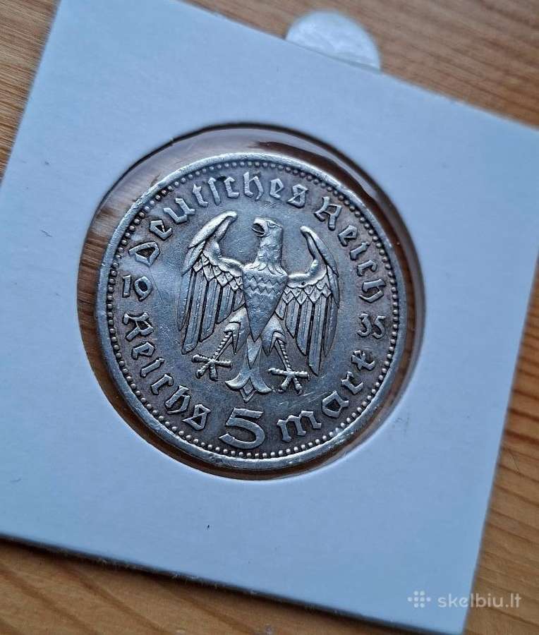 Vokietija-III reich 1935 5 reichsmarkės (sidabras)