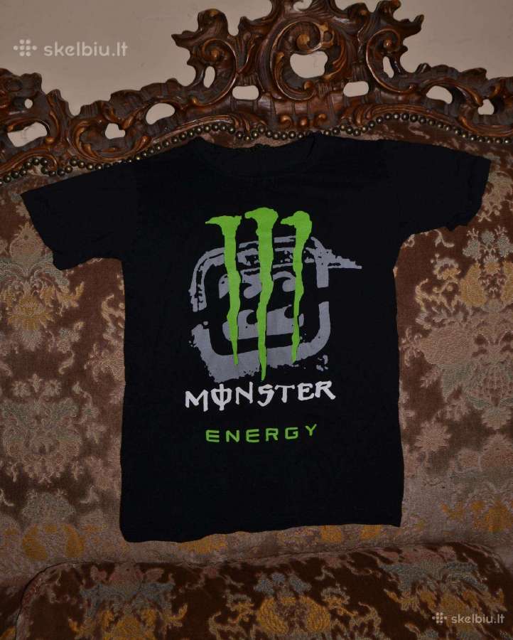 Juodi marskineliai Monster Energy 128-134-140