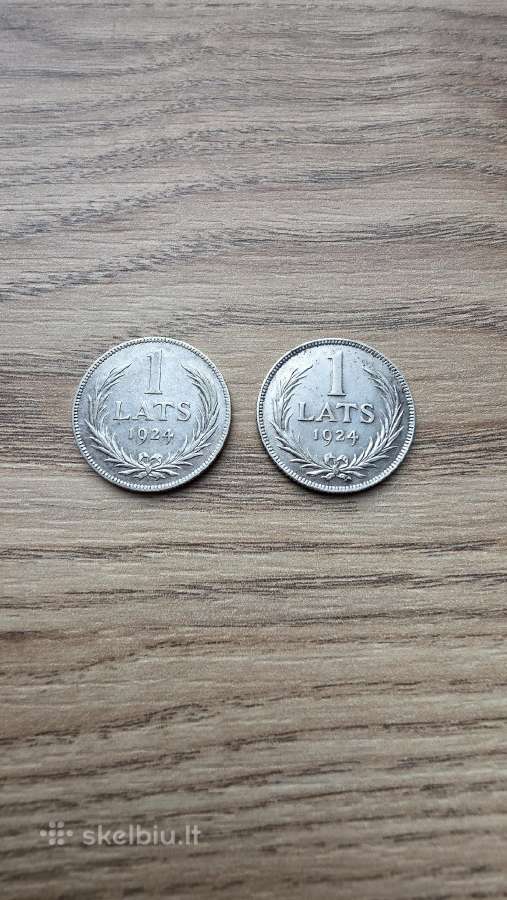 1924 metų 1 latai Lavija sidabras