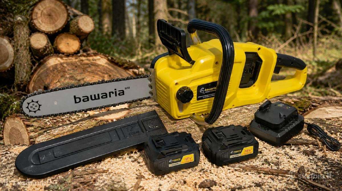 Akumuliatorinis pjūklas Bavaria 2*18v 6ah kompl.