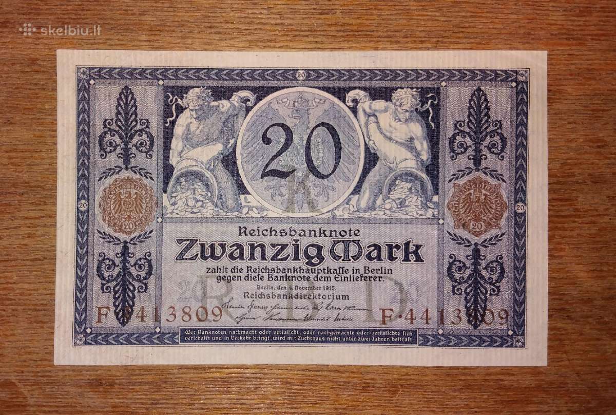 Vokietijos 20 markių banknotas