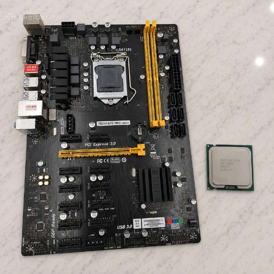 Parduodu Tb250-btc Pro + Pentium G4300