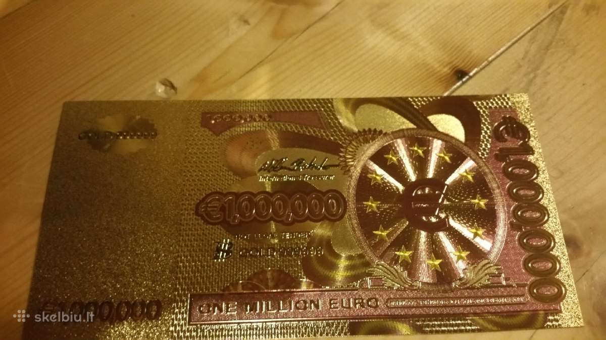 Parduodu auksini banknotą 1000000 euru kaina 10 eu | Skelbiu.lt Parduodu auksini banknotą 1000000 euru kaina 10 eu