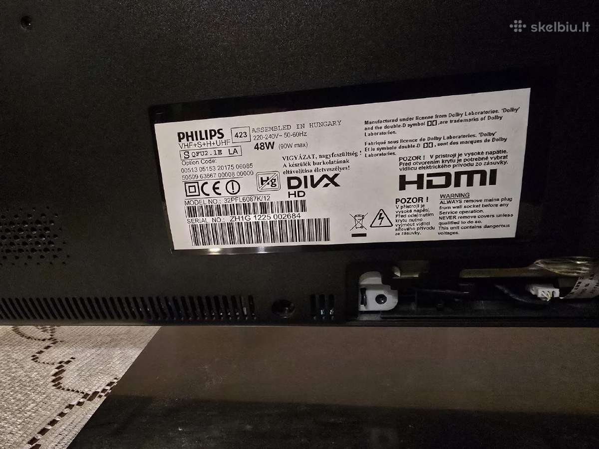 Philips 32pfl6087k/12 neveikia - nuotraukos Nr. 4