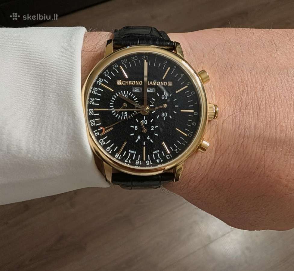 Chrono Diamond Swiss Made vyriškas laikrodis - nuotraukos Nr. 2