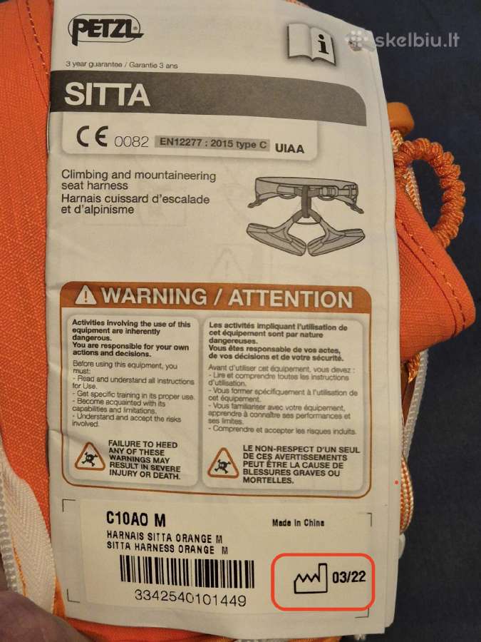 Petzl Sitta alpinizmo diržai M dydis - nuotraukos Nr. 4