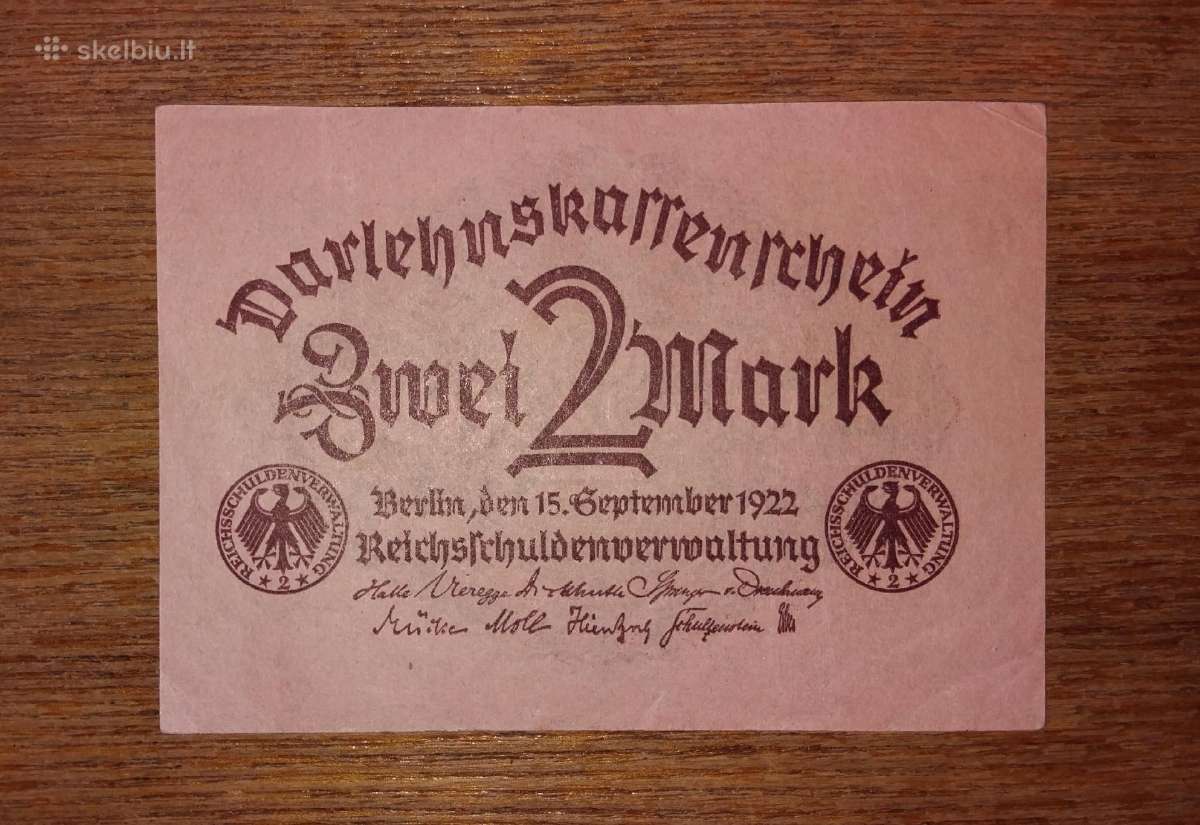 Vokietijos 2 markių banknotas