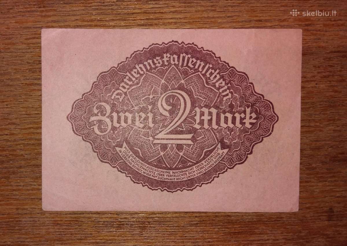 Vokietijos 2 markių banknotas - nuotraukos Nr. 2