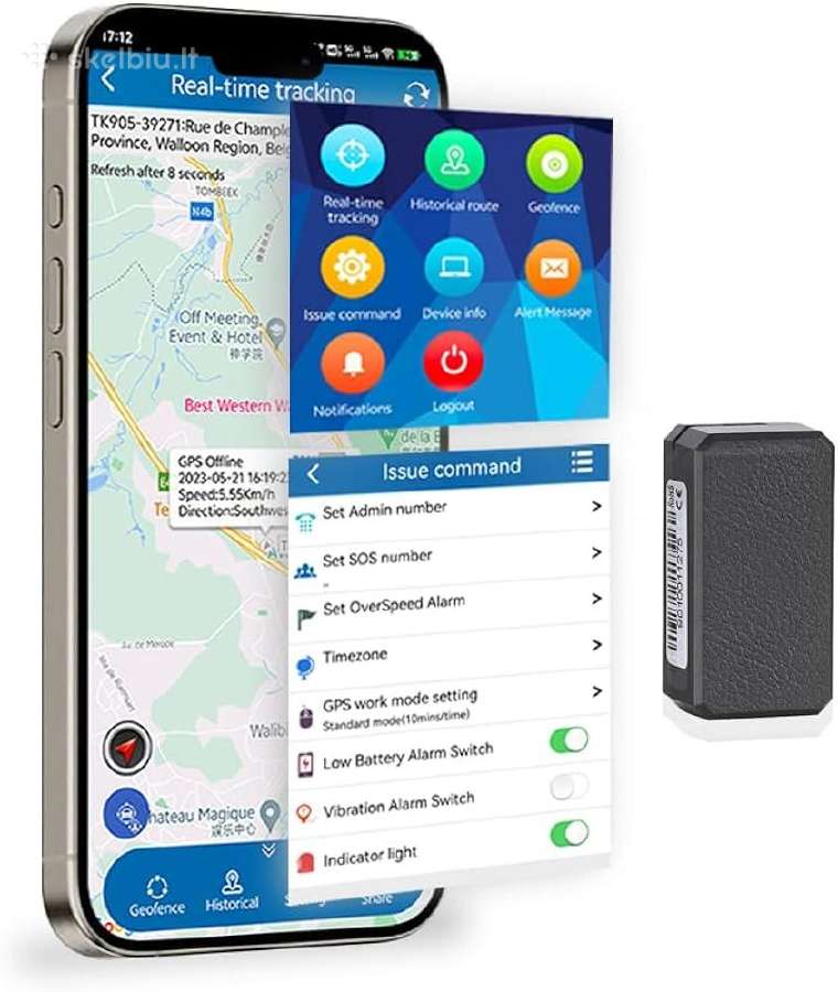 Mini GPS sekiklis su jautriu mikrofonu 2026 metų