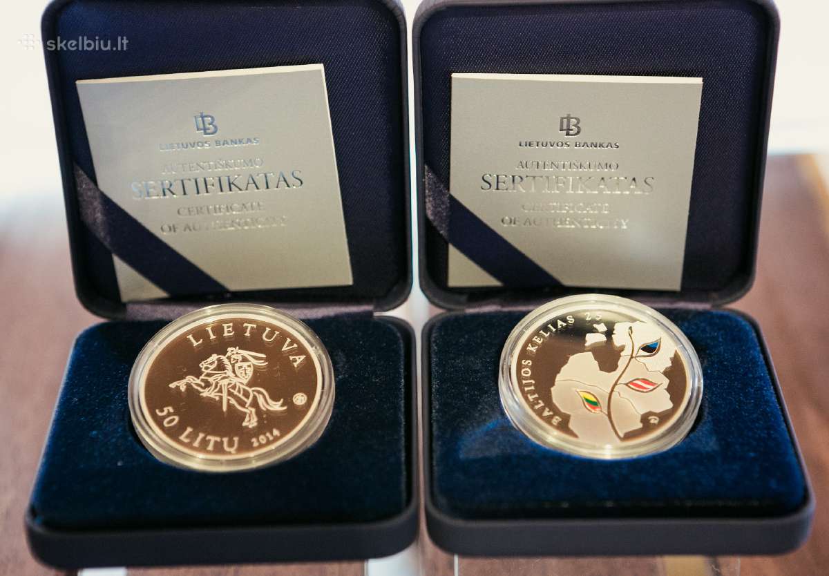 Siūlau 50 lt. moneta Baltijos kelęs kaina 100 euru - nuotraukos Nr. 4
