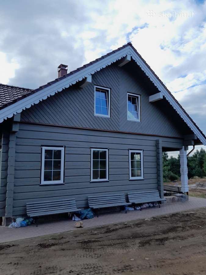 Medinių-rąstinių namų šlifavimas,dažymas. - nuotraukos Nr. 26
