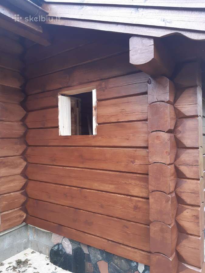 Medinių-rąstinių namų šlifavimas,dažymas. - nuotraukos Nr. 34