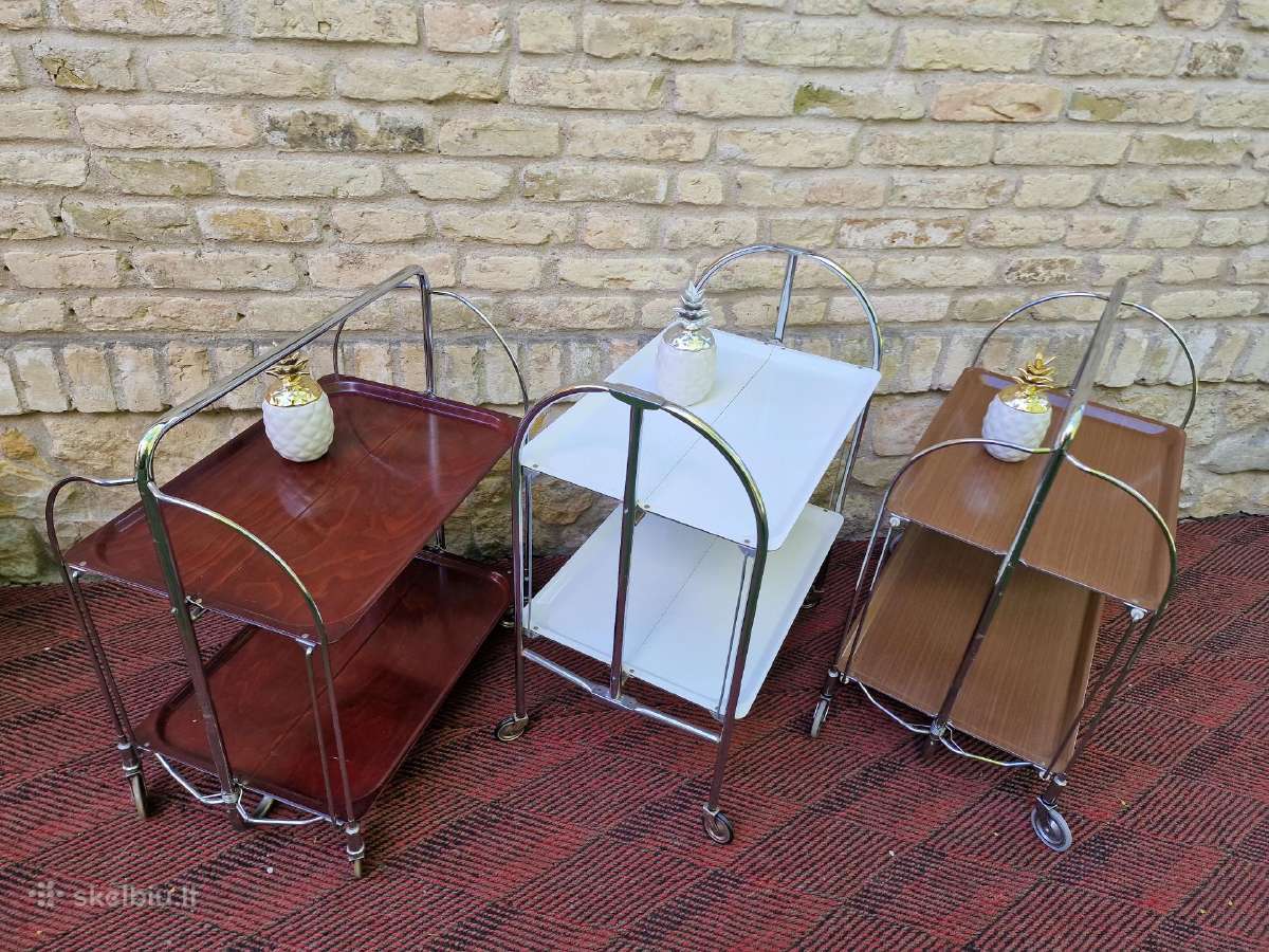 Vintažiniai mid century seviravimo staliukai - nuotraukos Nr. 2