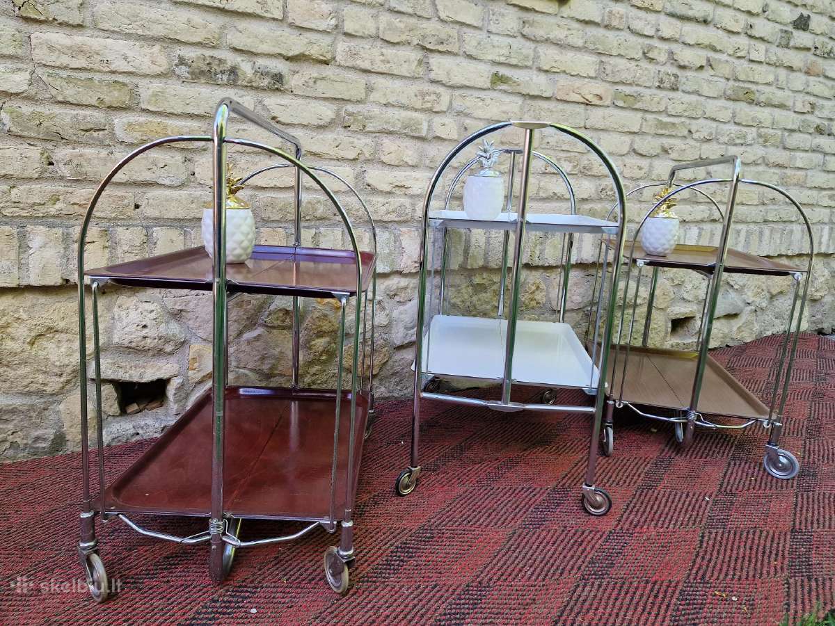Vintažiniai mid century seviravimo staliukai - nuotraukos Nr. 4
