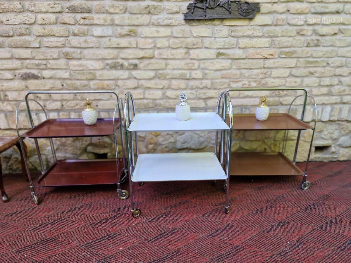 Vintažiniai mid century seviravimo staliukai - nuotraukos Nr. 6