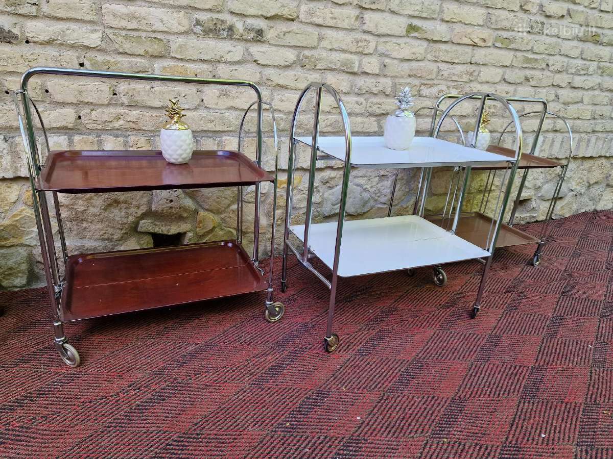 Vintažiniai mid century seviravimo staliukai - nuotraukos Nr. 7
