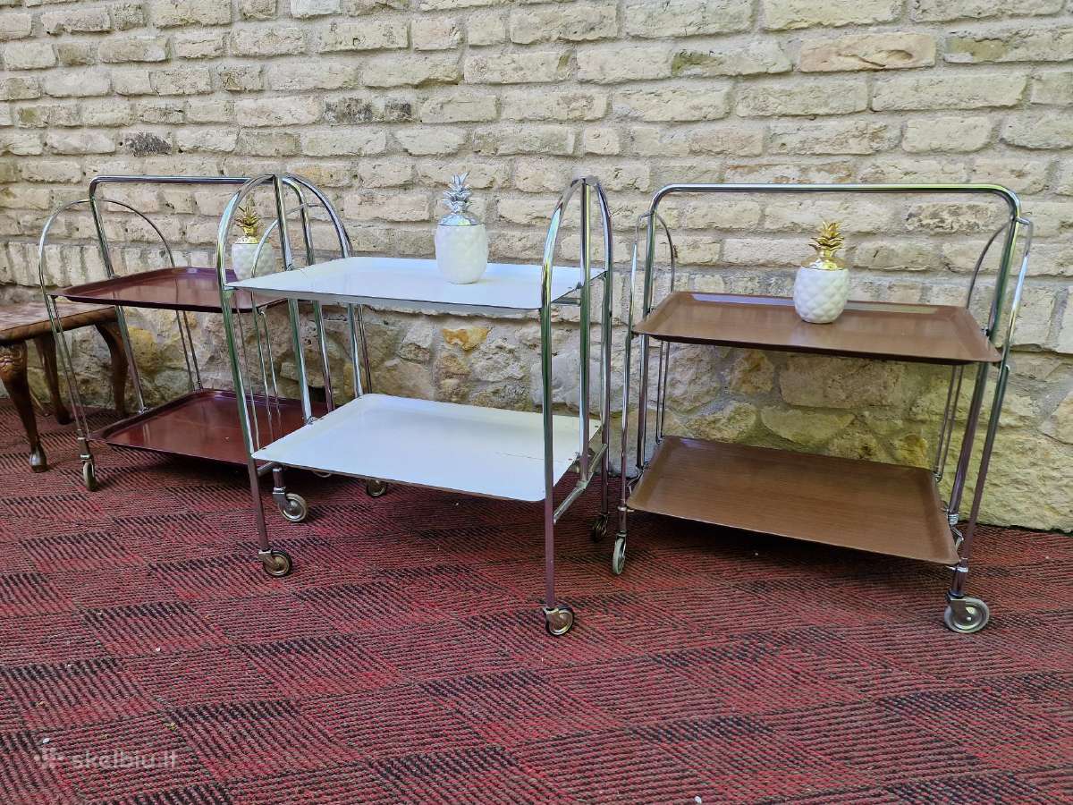 Vintažiniai mid century seviravimo staliukai - nuotraukos Nr. 8