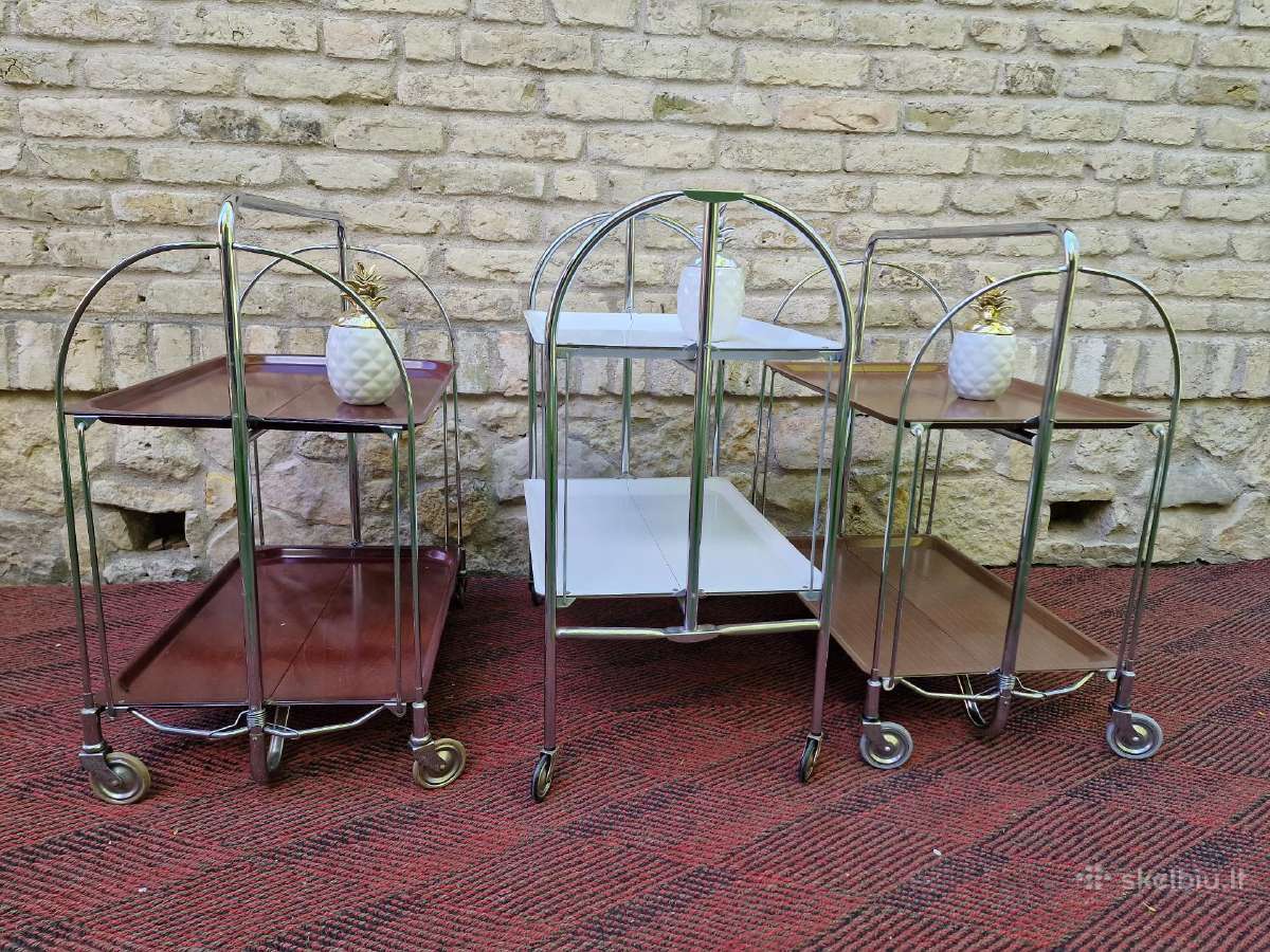 Vintažiniai mid century seviravimo staliukai - nuotraukos Nr. 9