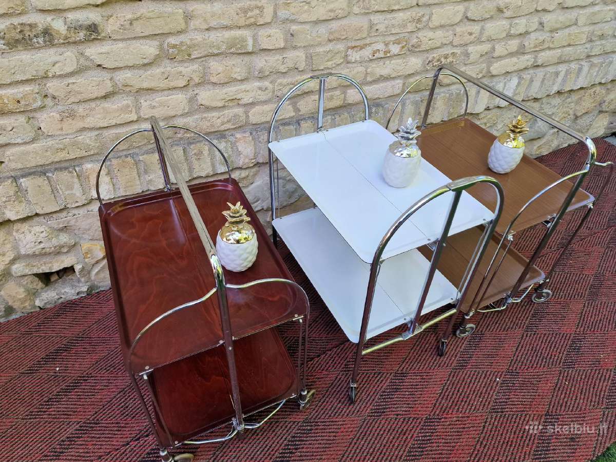 Vintažiniai mid century seviravimo staliukai - nuotraukos Nr. 11