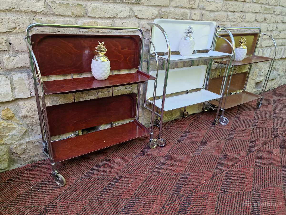 Vintažiniai mid century seviravimo staliukai - nuotraukos Nr. 21
