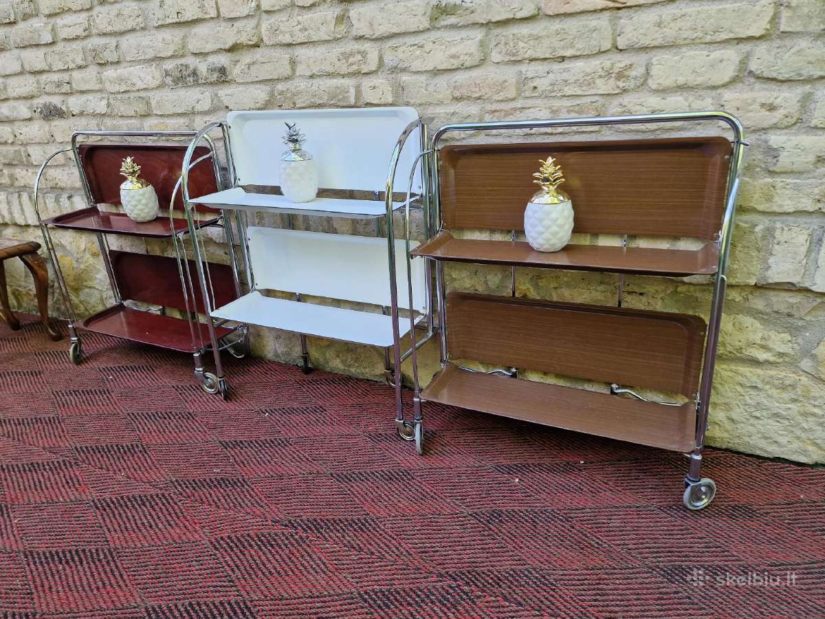 Vintažiniai mid century seviravimo staliukai - nuotraukos Nr. 22