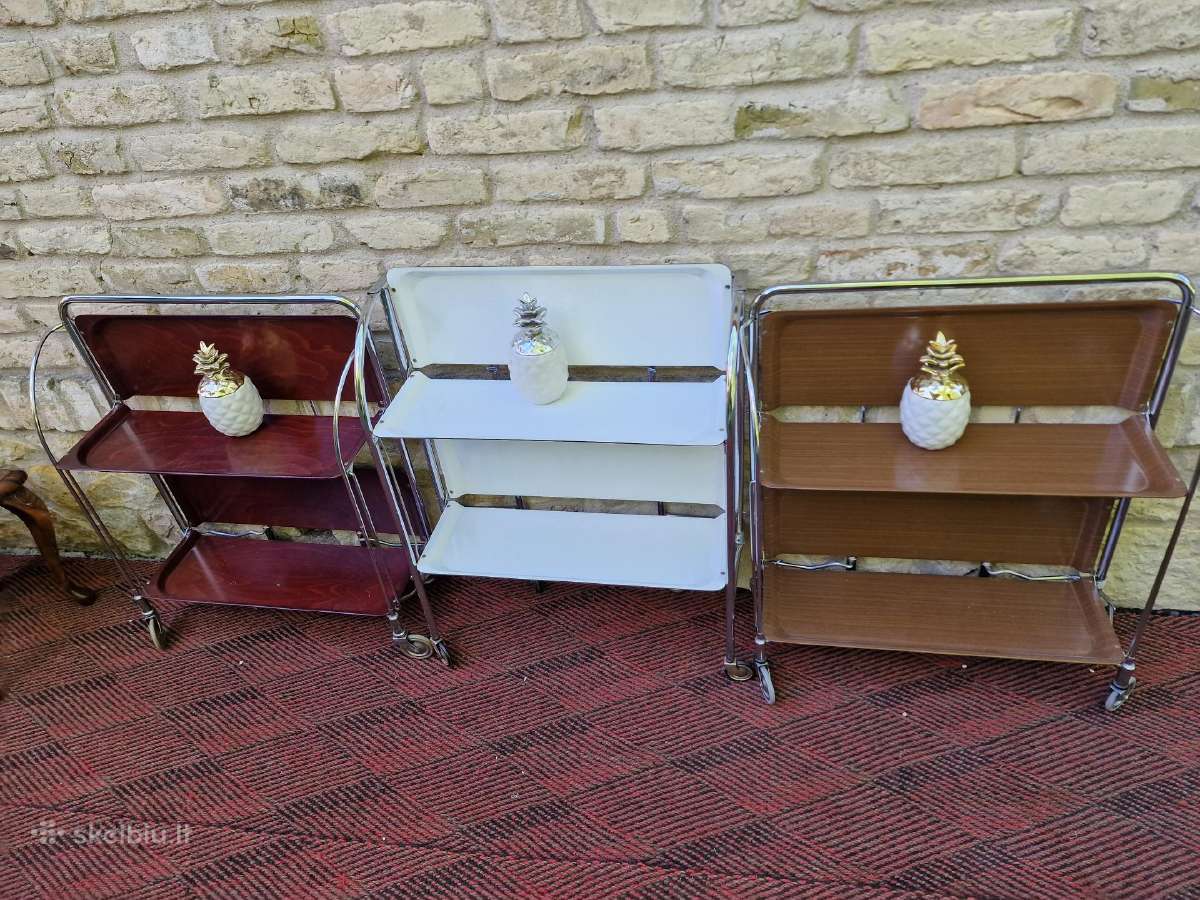 Vintažiniai mid century seviravimo staliukai - nuotraukos Nr. 23