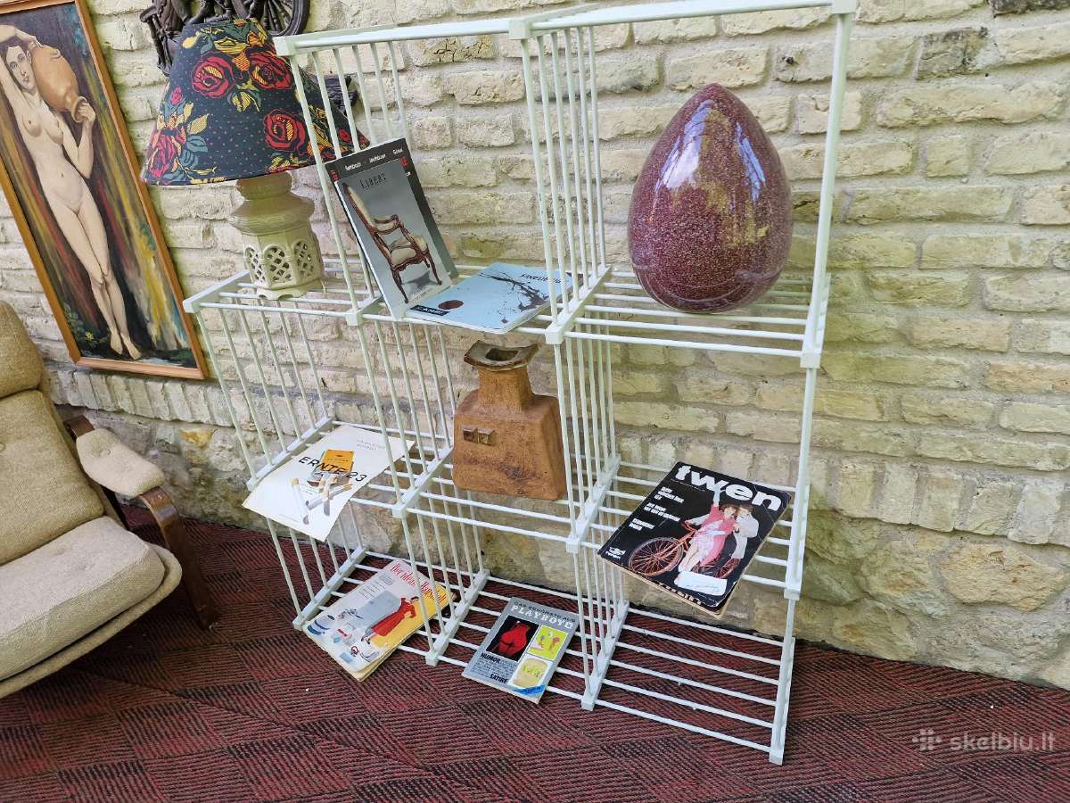 Vintažinė mid century medinė etažerė/lentyna - nuotraukos Nr. 9