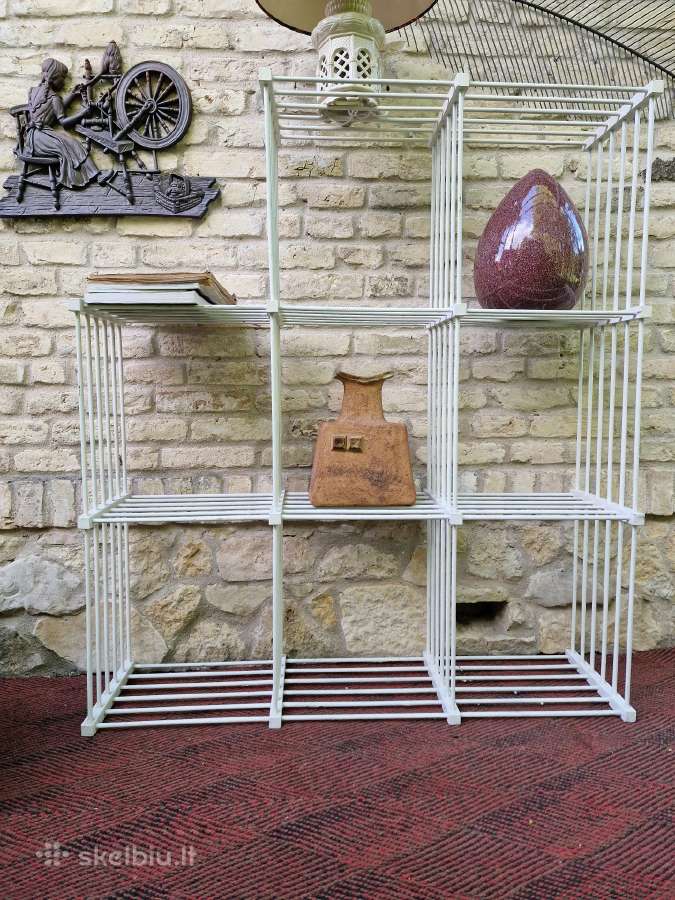 Vintažinė mid century medinė etažerė/lentyna - nuotraukos Nr. 21