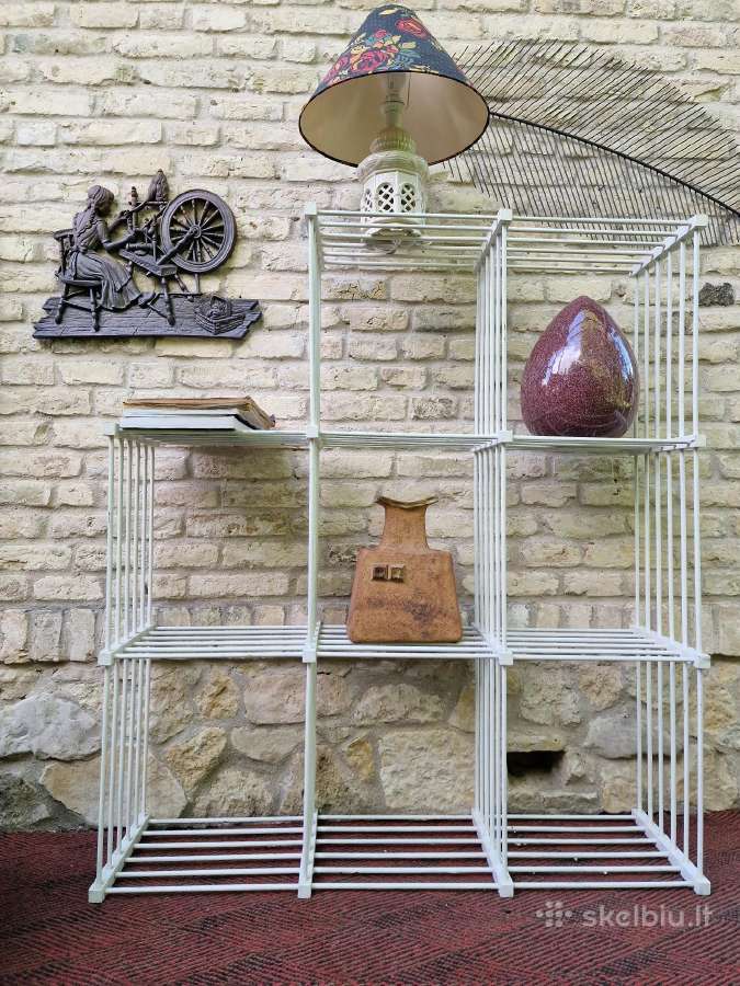 Vintažinė mid century medinė etažerė/lentyna - nuotraukos Nr. 24