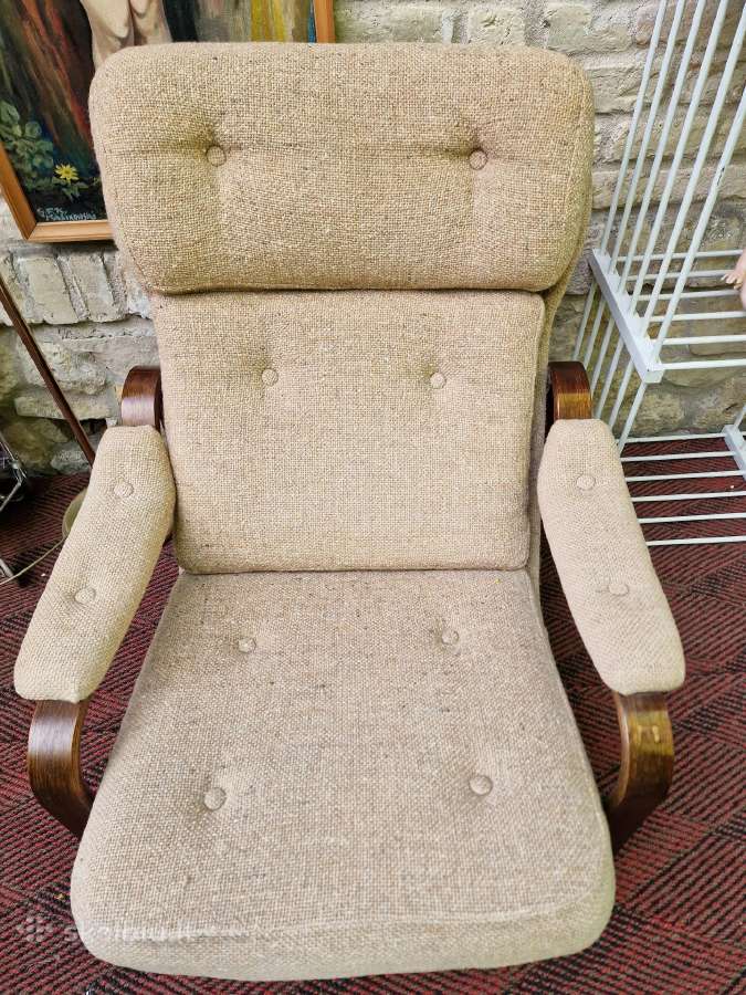 Vintažinis mid century autorinis fotelis/šezlongas - nuotraukos Nr. 10