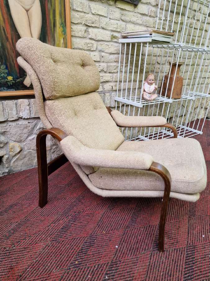 Vintažinis mid century autorinis fotelis/šezlongas - nuotraukos Nr. 27