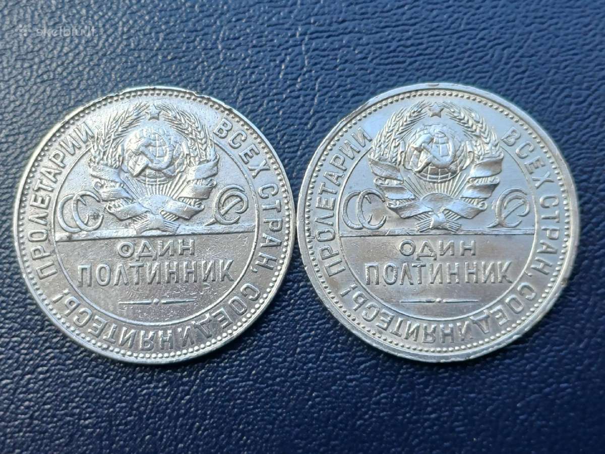 Poltinikai 1924-25m. 2 vnt. sidabras 900 - nuotraukos Nr. 2