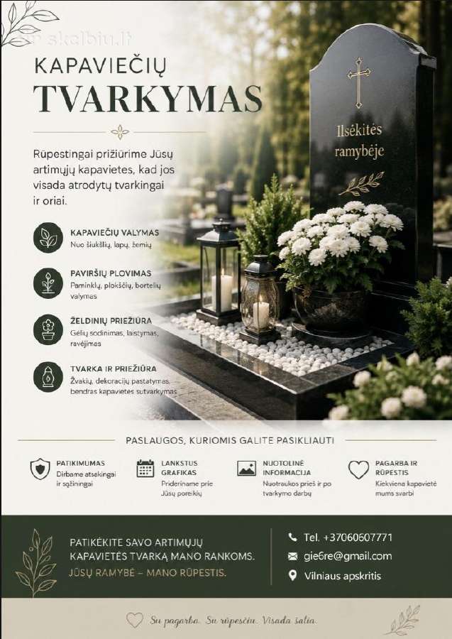 Kapaviečių tvarkymas